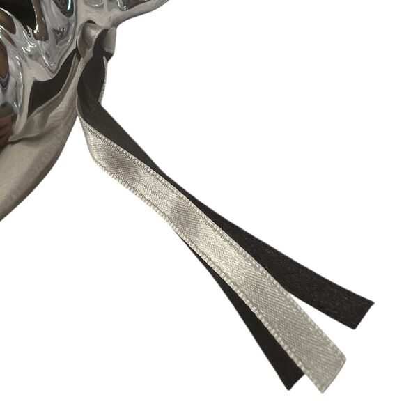 Chrome Ceramic Wall Masks Comedy Tragedy Silver Theater Art Decor Rare Pair - Picture 8 of 9